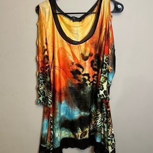 Mesmerize Brand Dress Animal Print Multi Color Size Medium
